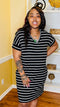 Palms Springs Plus - t shirt dress (black/ivory)